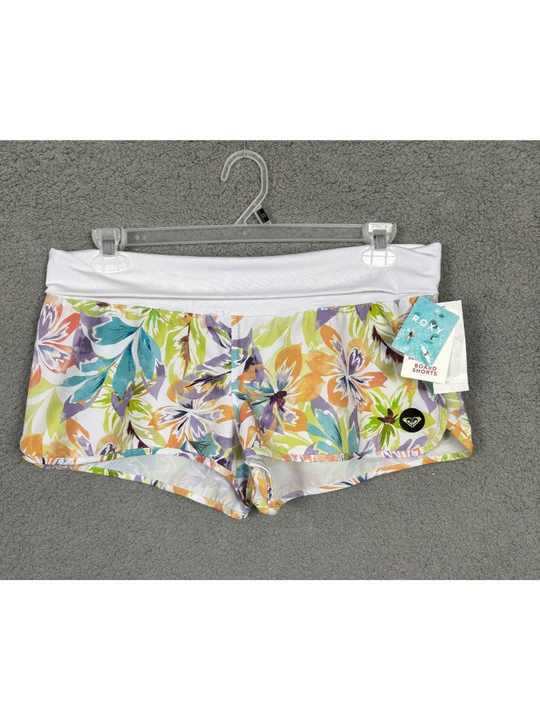 Roxy Women's Endless Summer Fold Over Floral Board Shorts Multicolor Xl Nwt's.